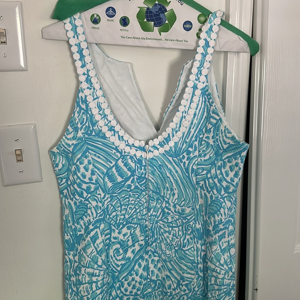 Blue Shell Shift Dress - Picture 5 of 5